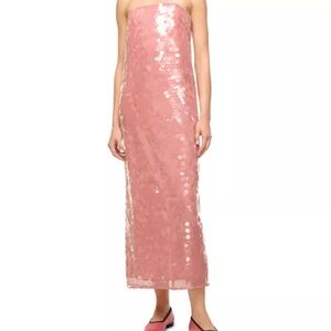 STAUD Coral Pink Dress